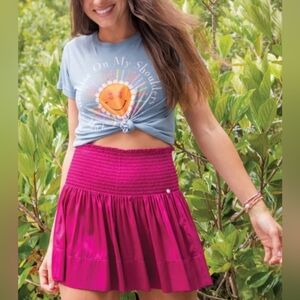 Natural Life Satin Daisy Wide Leg Shorts